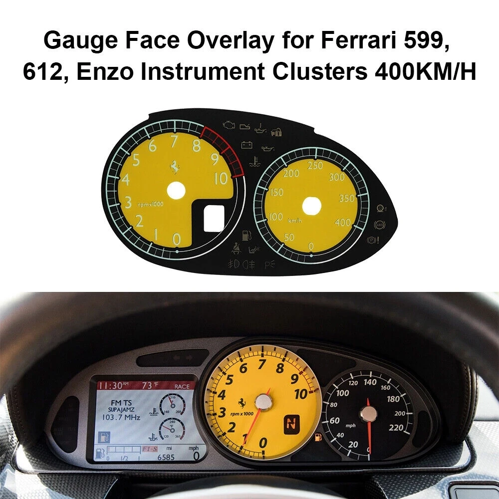 Тампон върху таблото за приборных панели на Ferrari 599, 612, Enzo 400 км / ч Изображение 0