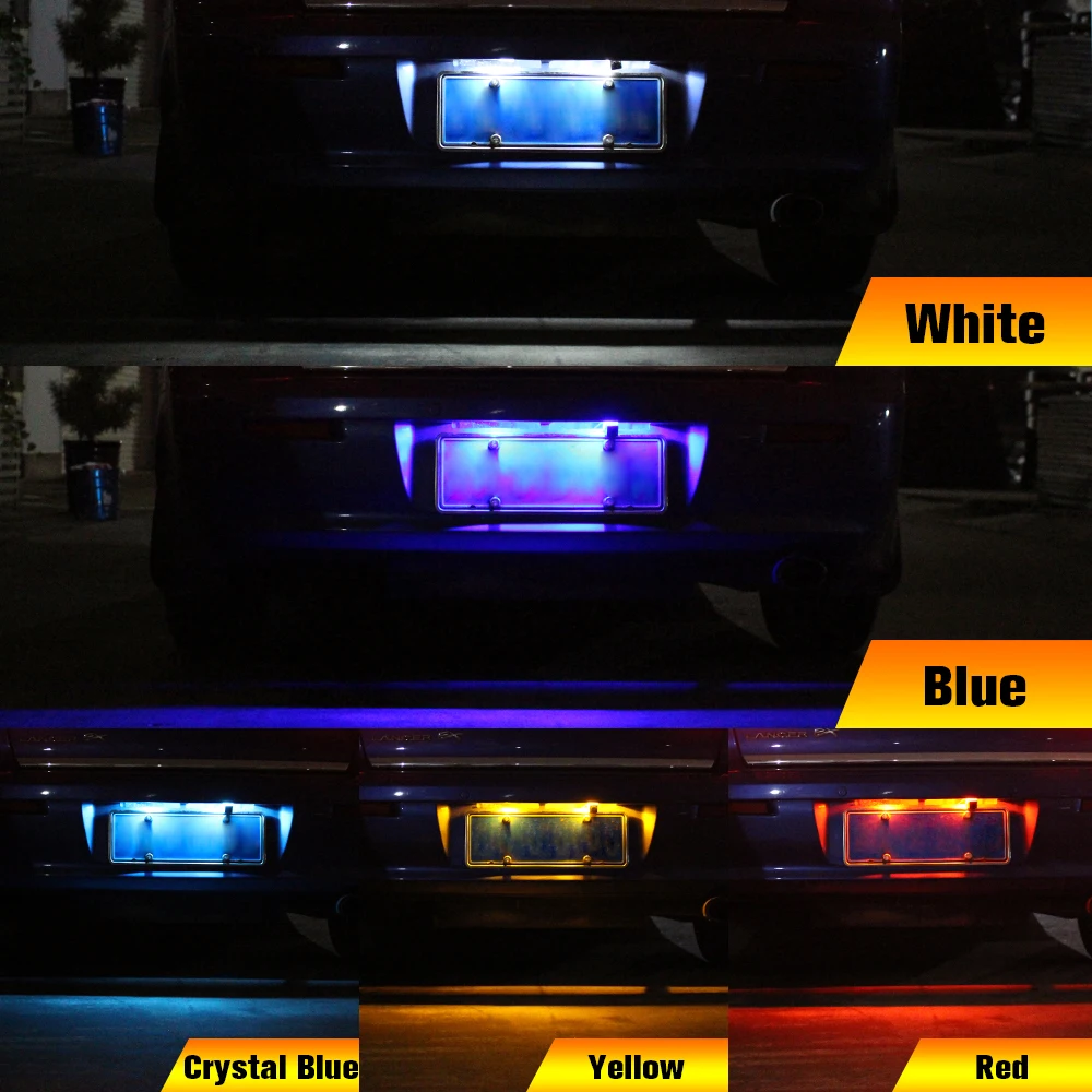 2 елемента LED табела Крушки Номер Лампи За Peugeot 206 1998-2013 2005 2006 2007 2008 2009 2010 2011 2012 Аксесоари Изображение 1