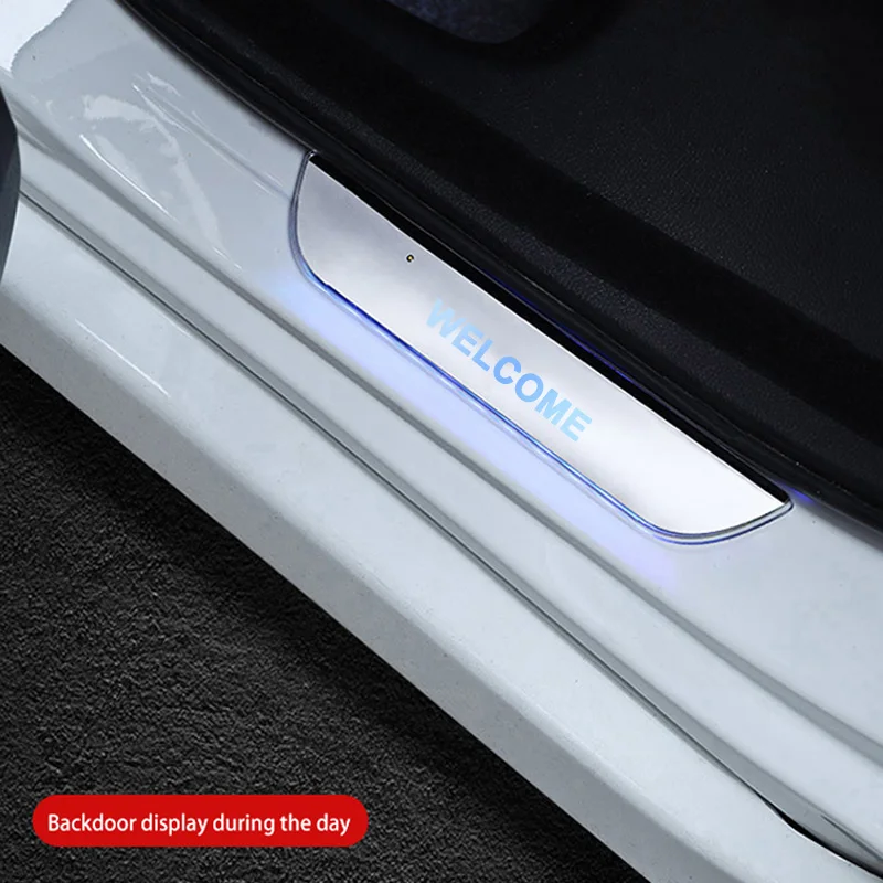 Обичай Логото на Динамичен LED Добре Дошли на Педала на Прага на Автомобила Тампон Педала Treshold За Suzuki Swift Vitara Kizashi Baleno Изображение 5