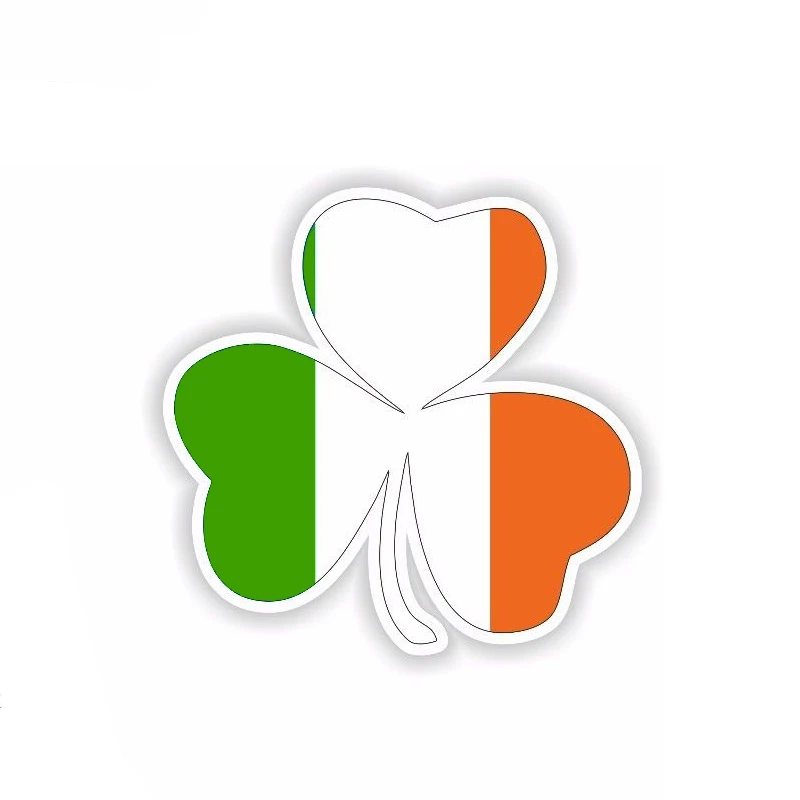 Персонални Автомобилни Аксесоари Ирландия Лист Флаг Стикер За Автомобил, Мотоциклет Шлем Стикер Изображение 0
