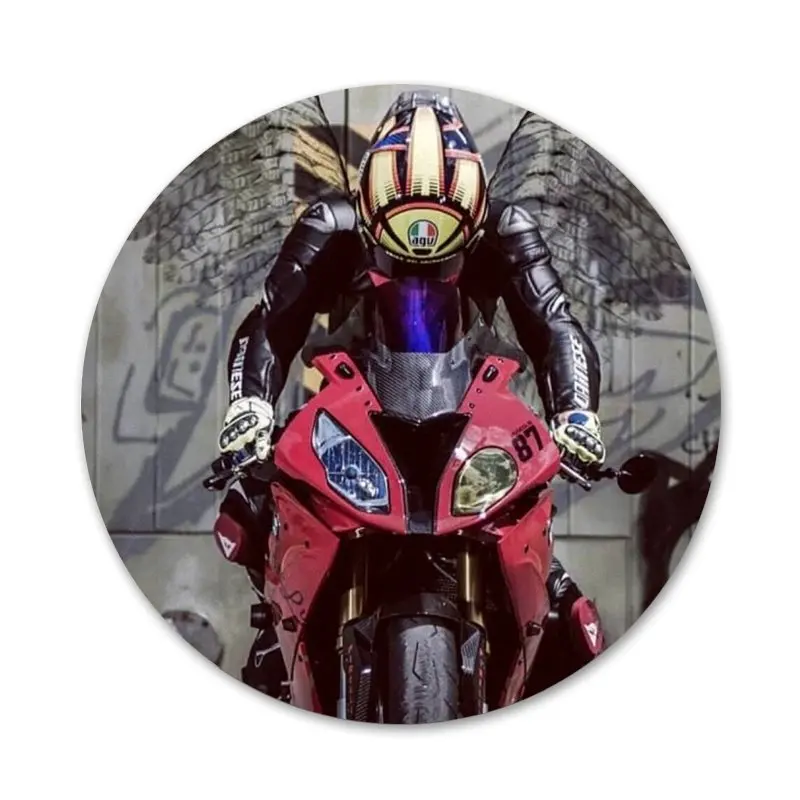 Мото Кръст Спортен Мотоциклет Икона Брошка на Жени Аксесоари За Дрехи Раница Украса на подарък Изображение 1