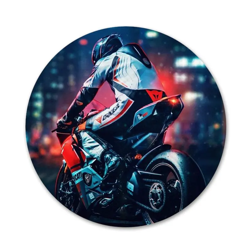 Мото Кръст Спортен Мотоциклет Икона Брошка на Жени Аксесоари За Дрехи Раница Украса на подарък Изображение 4