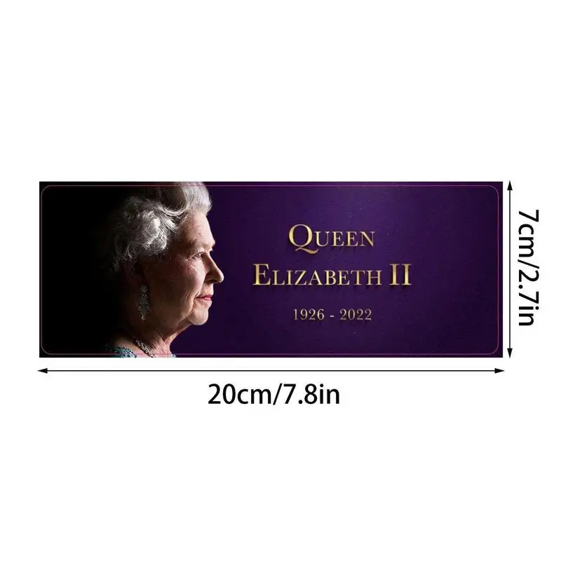 Мемориал на Стикер На Прозореца на кралица Елизабет II Platinum Годишнина Водоустойчив Кола Етикети на Кралицата на Англия Сменяеми стъкла Елизабет Изображение 5