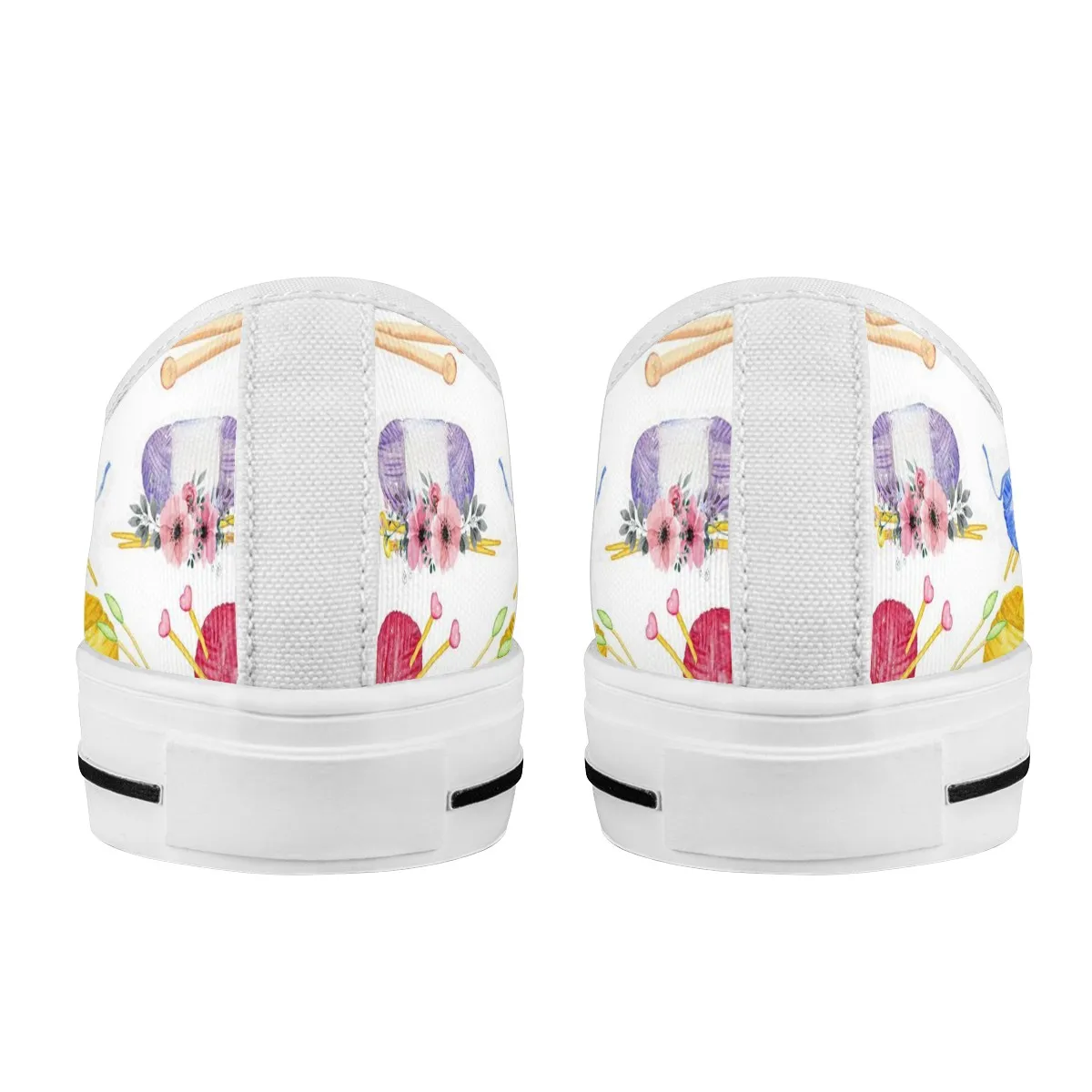BKQU/ Красиви Разноцветни Дамски Маратонки с Пеперуди, Бяла Парусиновая обувки с ниски берцем, Дизайнерски Дамски обувки размер Плюс 44/45/46, Обувки Изображение 3