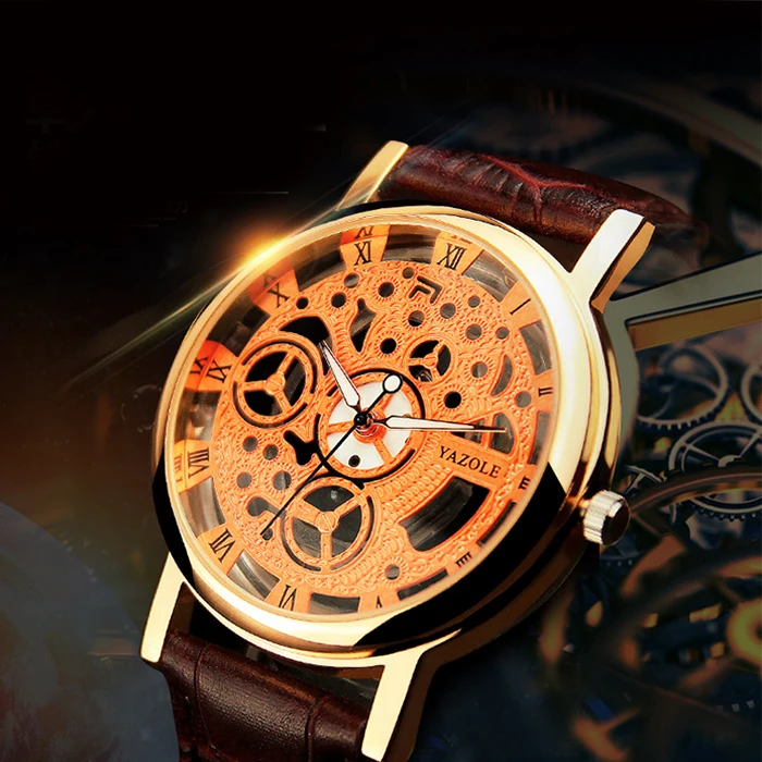 Ретро мъжки часовник модерен блясък издълбани кварцов часовник водоустойчив творчески Часовници relogio masculino мъжки ръчен часовник Изображение 1