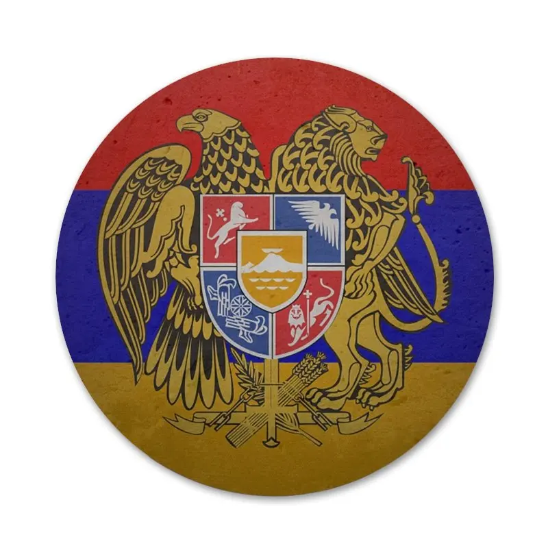 Армения, Албания, Русия знаме, Емблемата на Брошка на Жени Cosplay Икона Аксесоари За Дрехи Раница Украса на Подарък Изображение 2