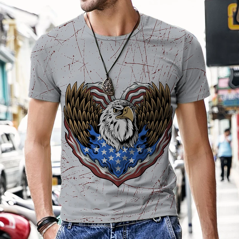 Мъжки ризи с американските военни Модел, Къс Ръкав, Мъжки Тениски, с Кръгло деколте, Потник, Свободни, Извънгабаритни, в Стил хип-хоп, Дишащи Изображение 4