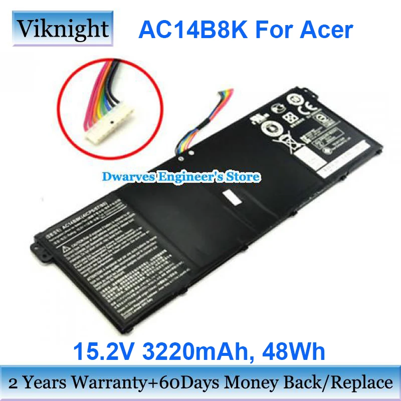Оригинална Батерия AC14B8K за Acer Aspire V3-111P V3-112 V3-112P V5-132 V5-132P Chromebook 11 13 15 KT.00403.024 KT.0040G.004 Изображение 0