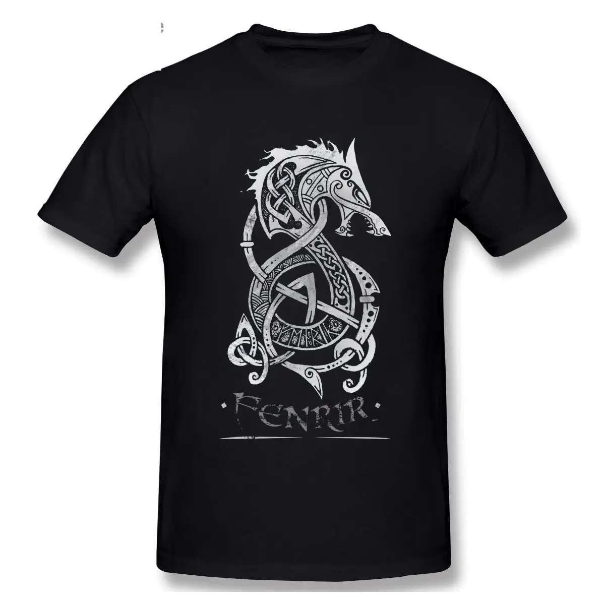 Тениска Минесота The Monster Вълк от скандинавската митология, мъжки Памучен тениска с кръгло деколте и Къс Ръкав, мъжки t-shirt по поръчка Изображение 0