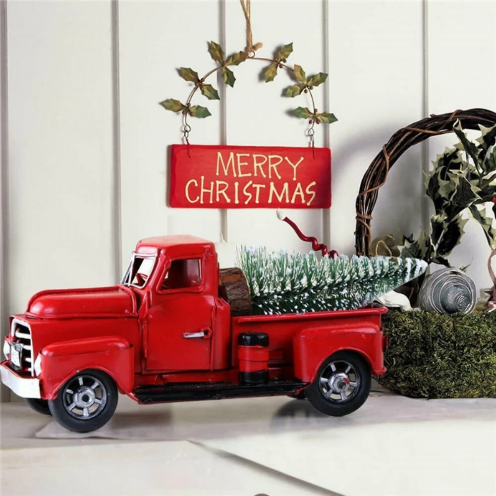 Коледни Камиони Декорация За Коледни Подаръци За Деца Транспортиране Елхи Автомобил Коледна Украса 2022 Коледен Подарък Навидад Изображение 0