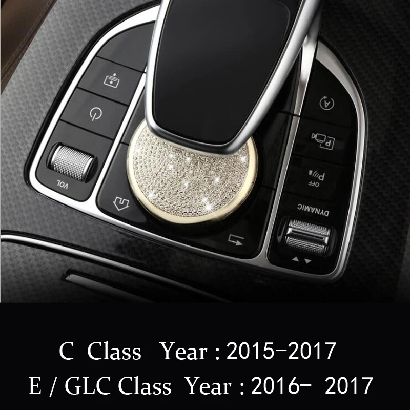 Автомобилен стайлинг Мултимедийни Бутони за регулиране на дръжка за управление Капак на Стикери, Аксесоари За Mercedes Benz C E class GLC W205 W213 X253 Изображение 2