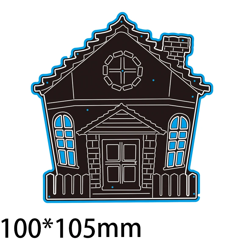 100*105 мм Голяма Къща Режещи УДАРИ Шаблони САМ Албум За Албуми, Релефни Карти Занаят Шаблон за Хартиена Фотоалбум Изображение 1