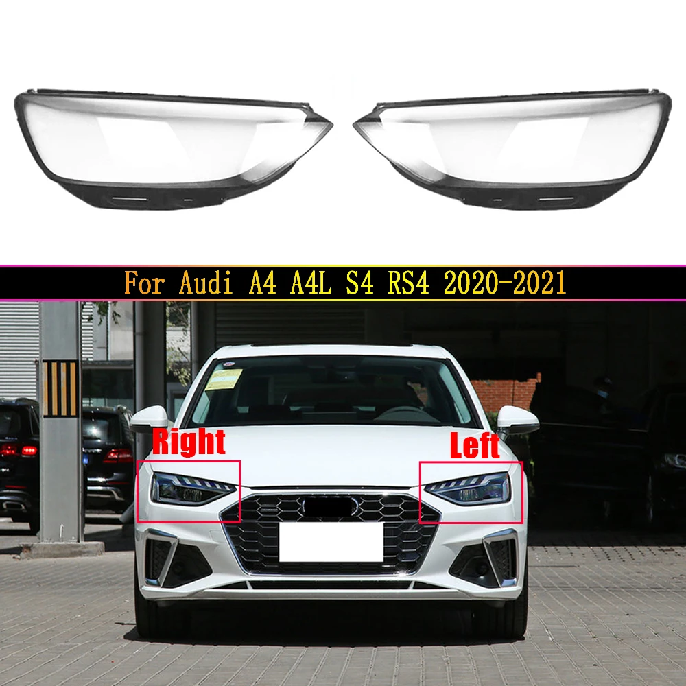 Делото Пред Фаровете на Колата Прозрачна Лампа във Формата На Миди За Audi A4 A4L S4 RS4 2020 2021 Авто Стъклена Леща, Лампа, Калъф Изображение 0
